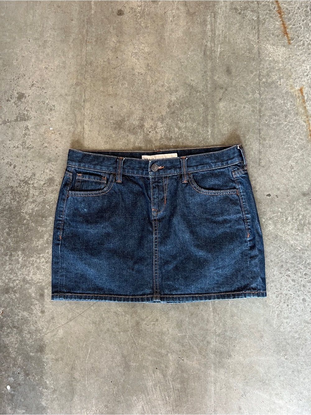 Classic Dark Blue Denim Mini Skirt
